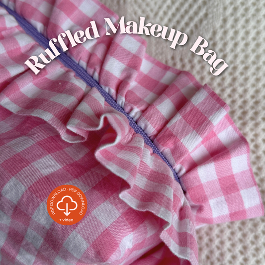 Ruffled Makeup Bag 💄 Sewing Pattern