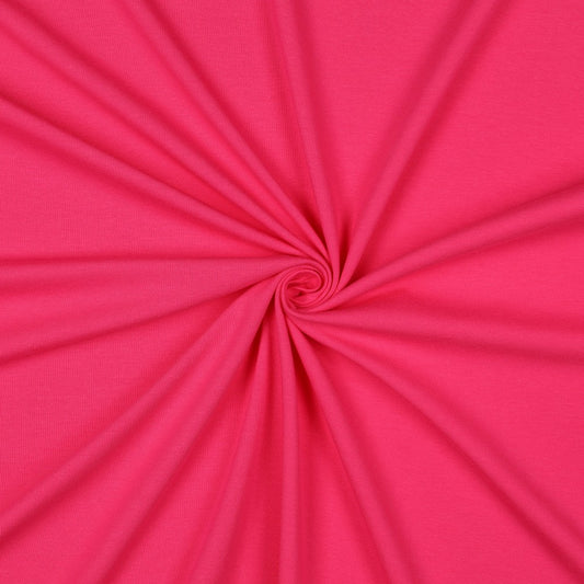 Hot Pink Organic Cotton Jersey Fabric 200gsm