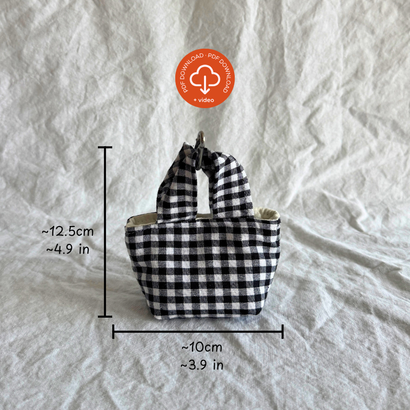 Mini Bag Charm PDF Sewing Pattern 🤏