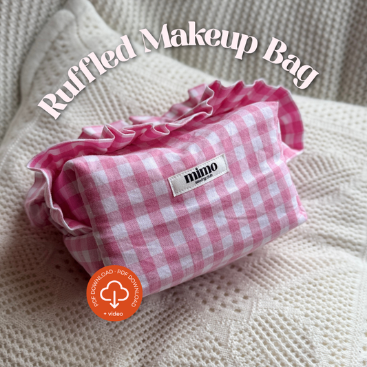 Ruffled Makeup Bag 💄 Sewing Pattern
