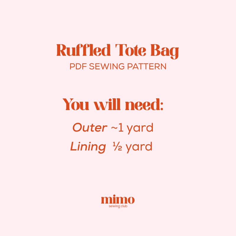 Ruffled Tote Bag Sewing Pattern
