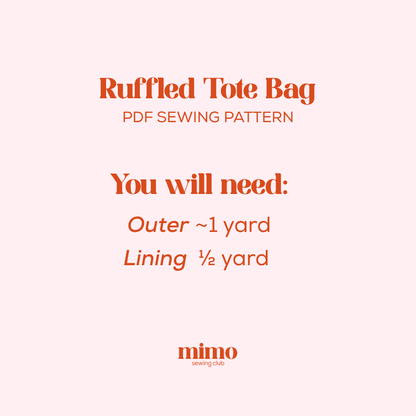 Ruffled Tote Bag Sewing Pattern