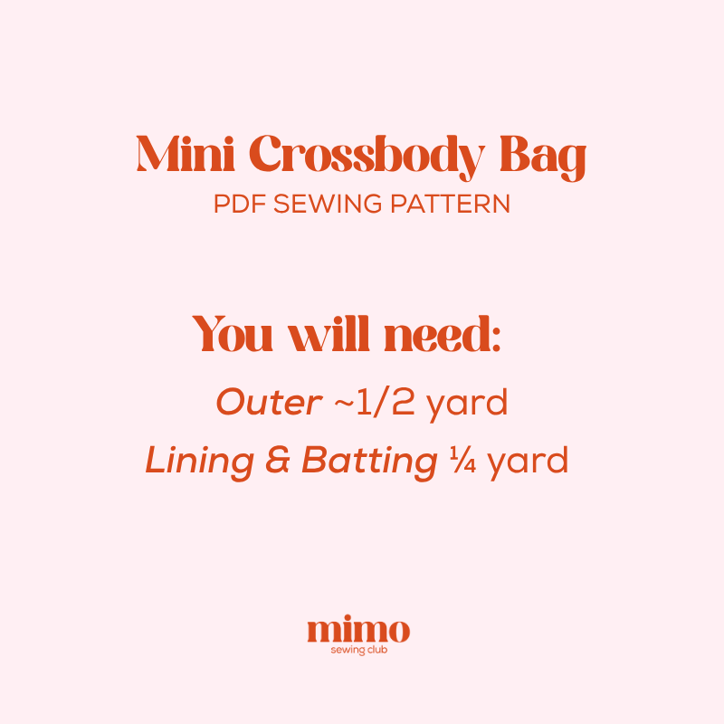 Mini Crossbody Bag PDF Sewing Pattern