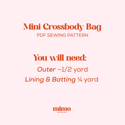 Mini Crossbody Bag PDF Sewing Pattern