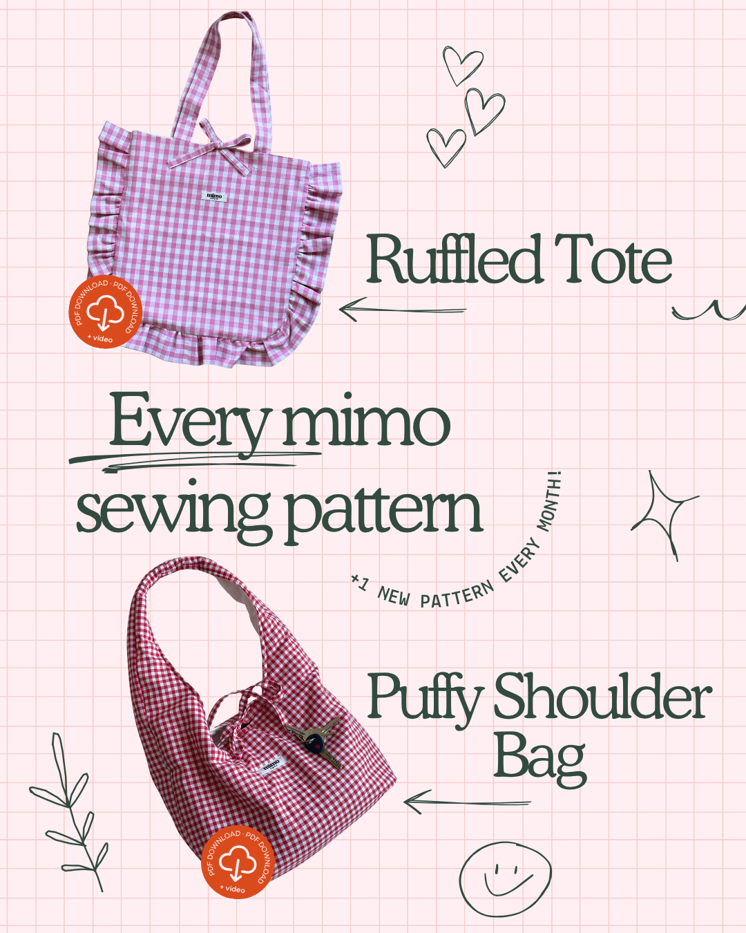 Whole Shop Bundle = ALL Sewing Patterns + 1 NEW Pattern Every Month