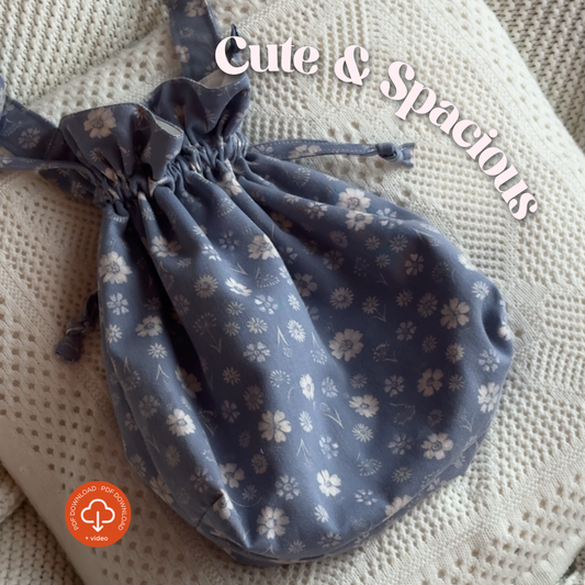 Drawstring Tote Bag Sewing Pattern
