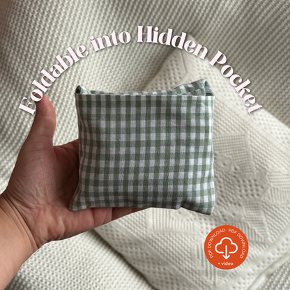 Reusable Shopper Bag PDF Sewing Pattern, 3 Sizes