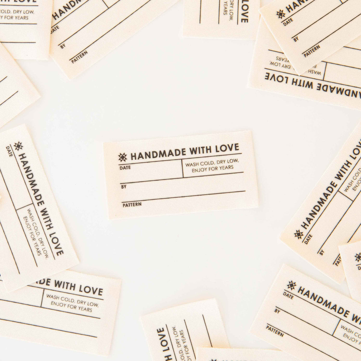 Quilt Info Large Write-In Organic Cotton Sewing Labels