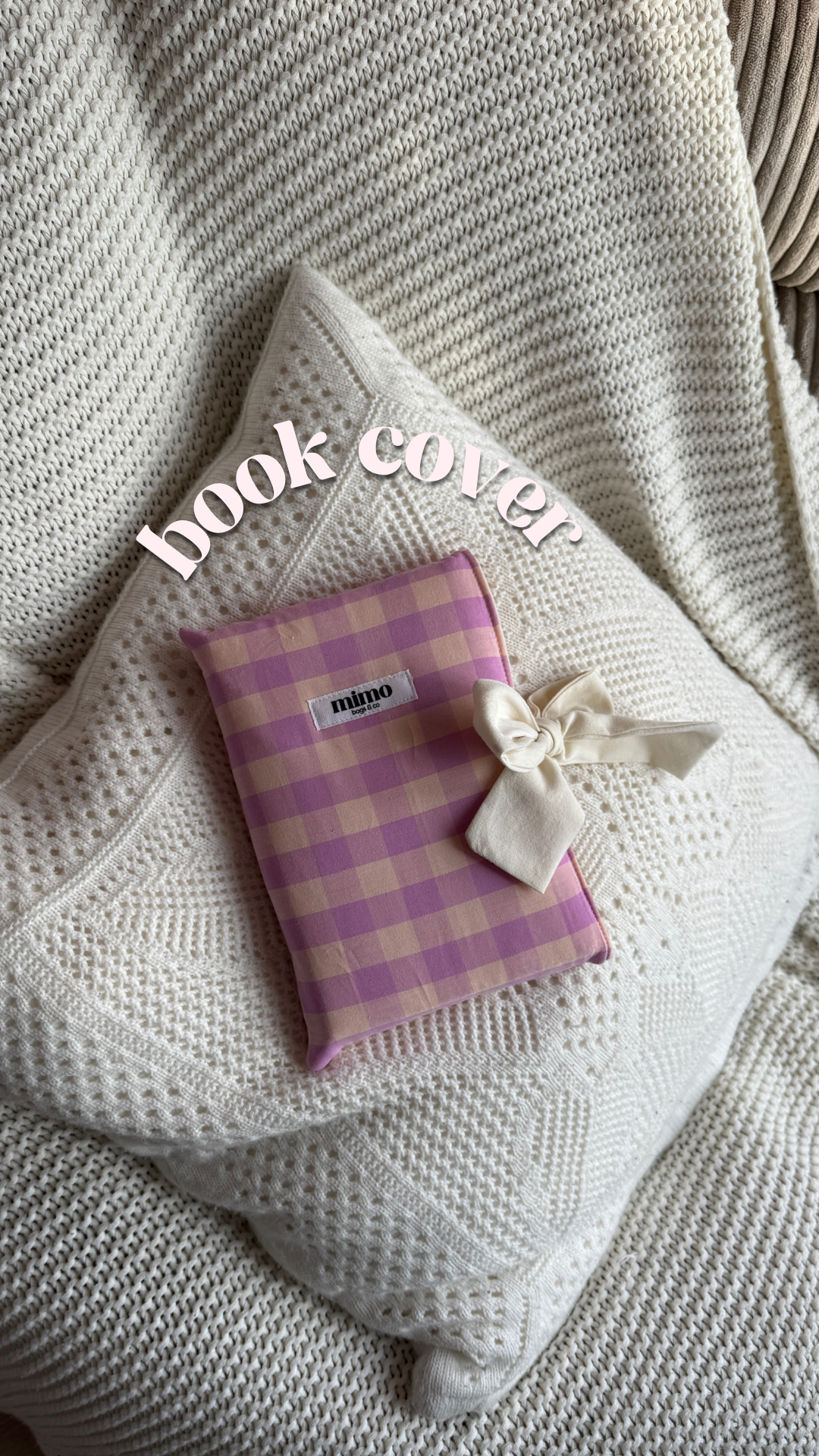 Bow Book Cover PDF Sewing Pattern 📚 3 Sizes