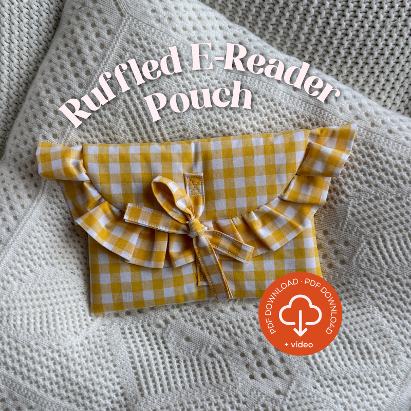 Ruffled E-Reader & Laptop Sleeve PDF Sewing Pattern, 3 Sizes