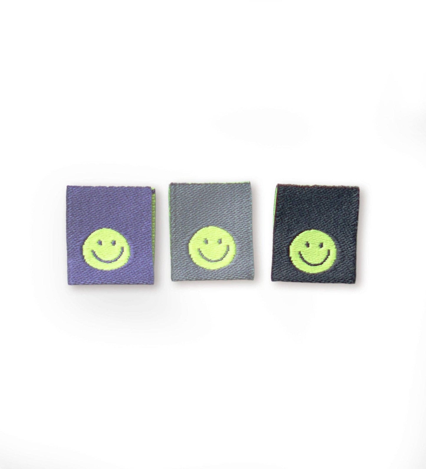 Woven Sew-in Labels Smiley Face, Pack of 3