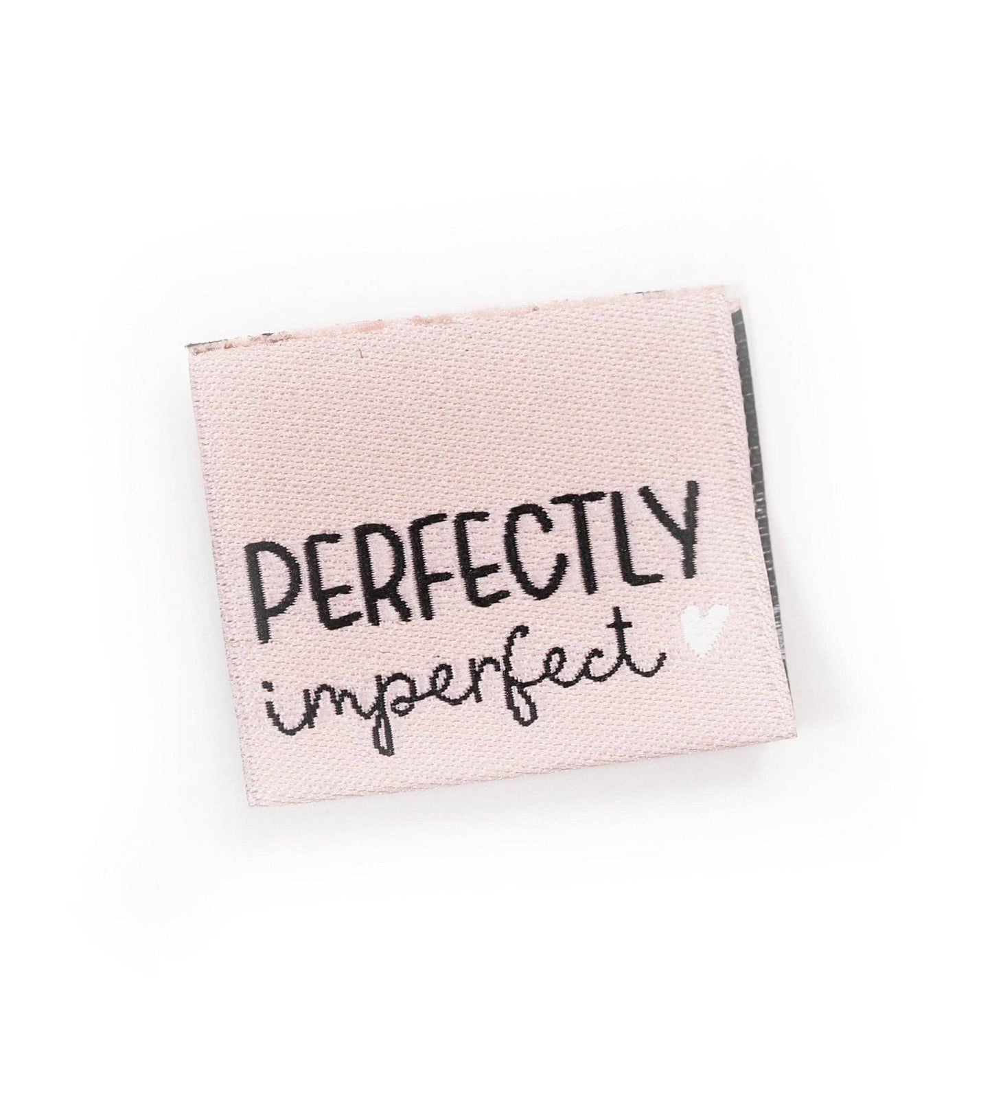 Naailabels "Perfectly Imperfect" – Geweven Labels voor Kleding, Set van 4