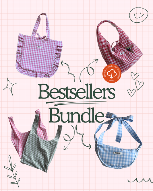 Bestselling Sewing Pattern Bundle: 5 PDF patterns with Video Tutorial