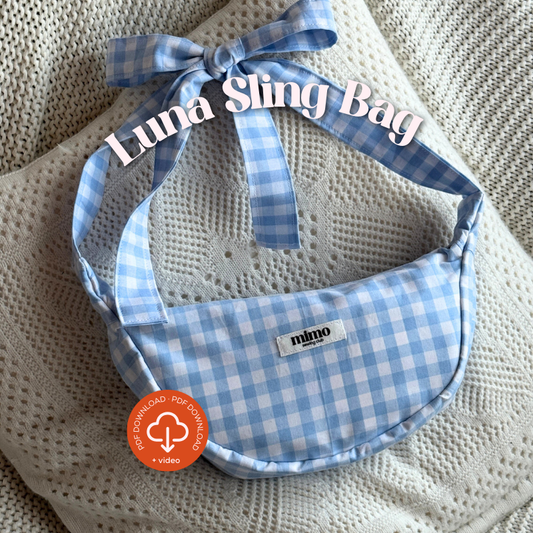 Luna Sling Bag Sewing Pattern: Crescent Shoulder Bag PDF Digital Download with Video Tutorial
