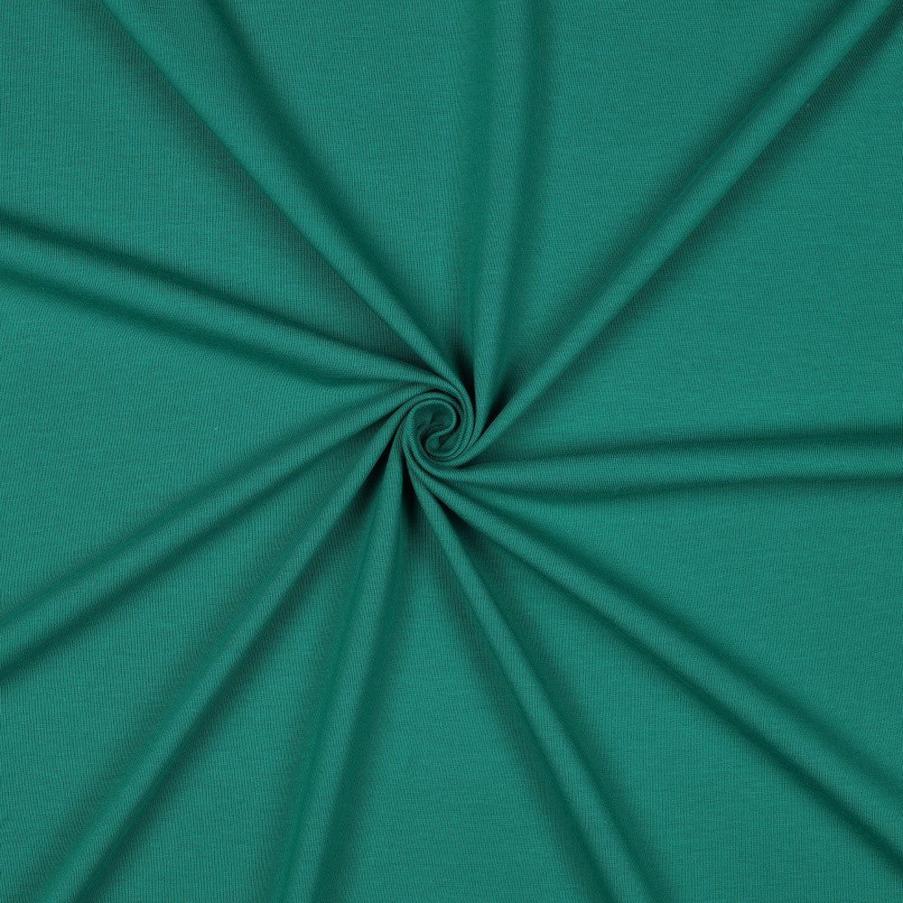 Emerald Green Organic Cotton Jersey Fabric 200gsm