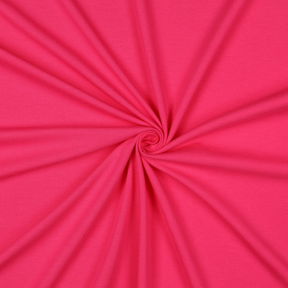 Hot Pink Organic Cotton Jersey Fabric 200gsm