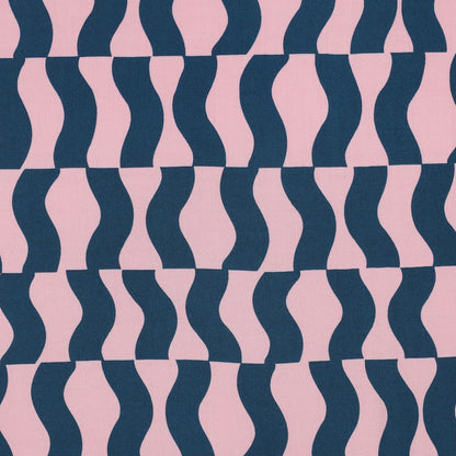 Pink Blue Graphic Geometric ECOVERO™ Viscose Fabric 115gsm