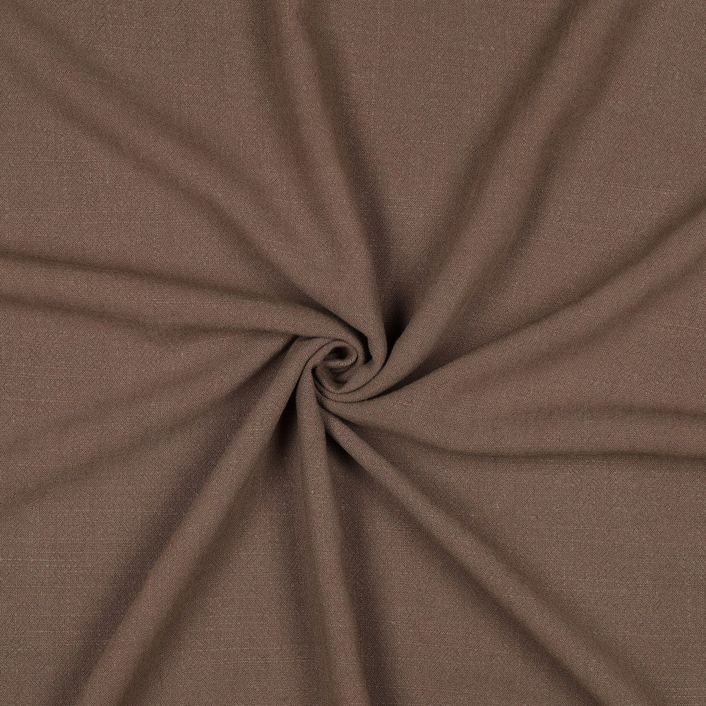 Brown Washed Linen Viscose Fabric 210gsm