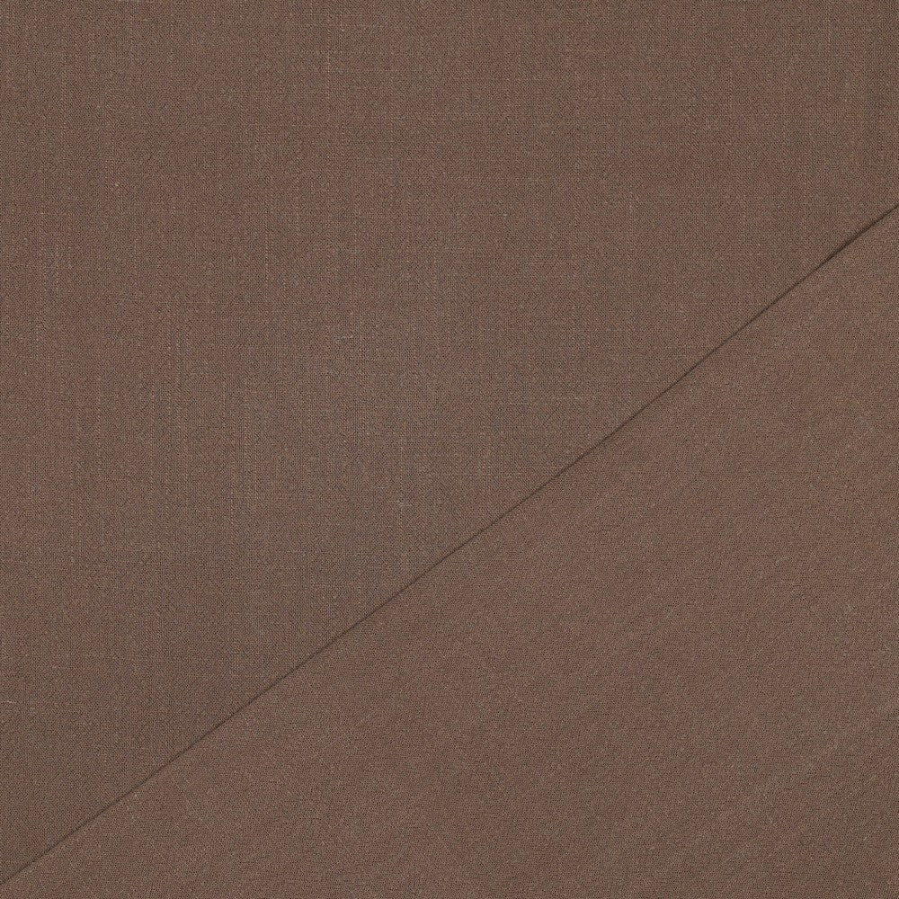 Brown Washed Linen Viscose Fabric 210gsm