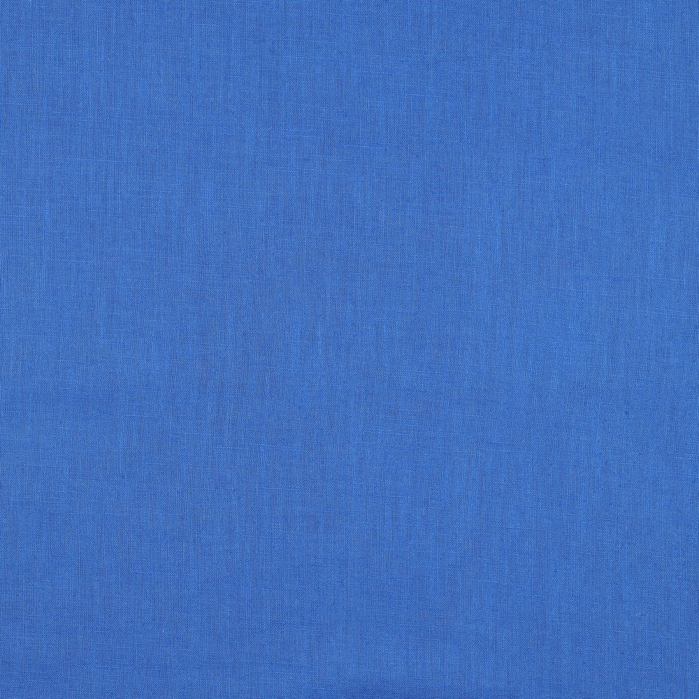 Cobalt Blue Washed Linen Cotton Fabric 170gsm