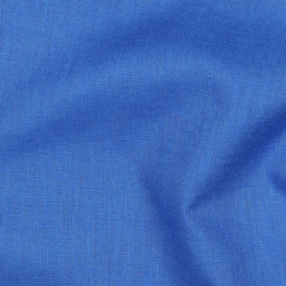 Cobalt Blue Washed Linen Cotton Fabric 170gsm