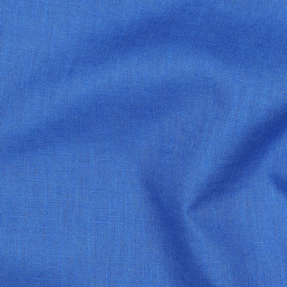 Cobalt Blue Washed Linen Cotton Fabric 170gsm