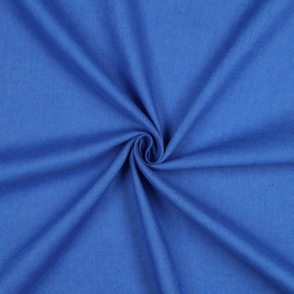 Cobalt Blue Washed Linen Cotton Fabric 170gsm
