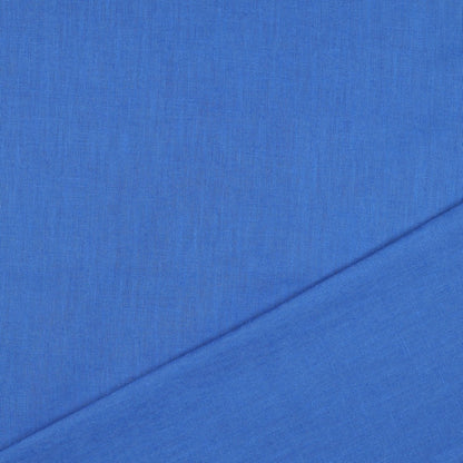 Cobalt Blue Washed Linen Cotton Fabric 170gsm