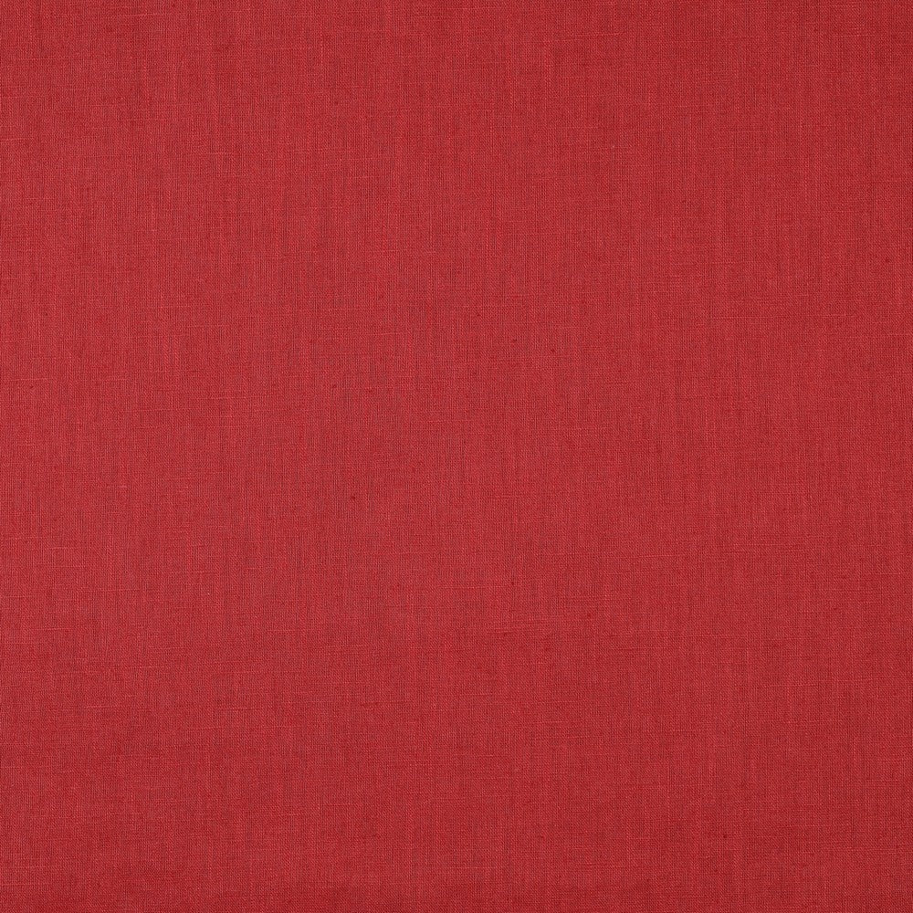 Red Washed Linen Cotton Fabric 170gsm