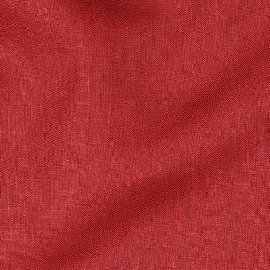 Red Washed Linen Cotton Fabric 170gsm