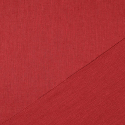 Red Washed Linen Cotton Fabric 170gsm