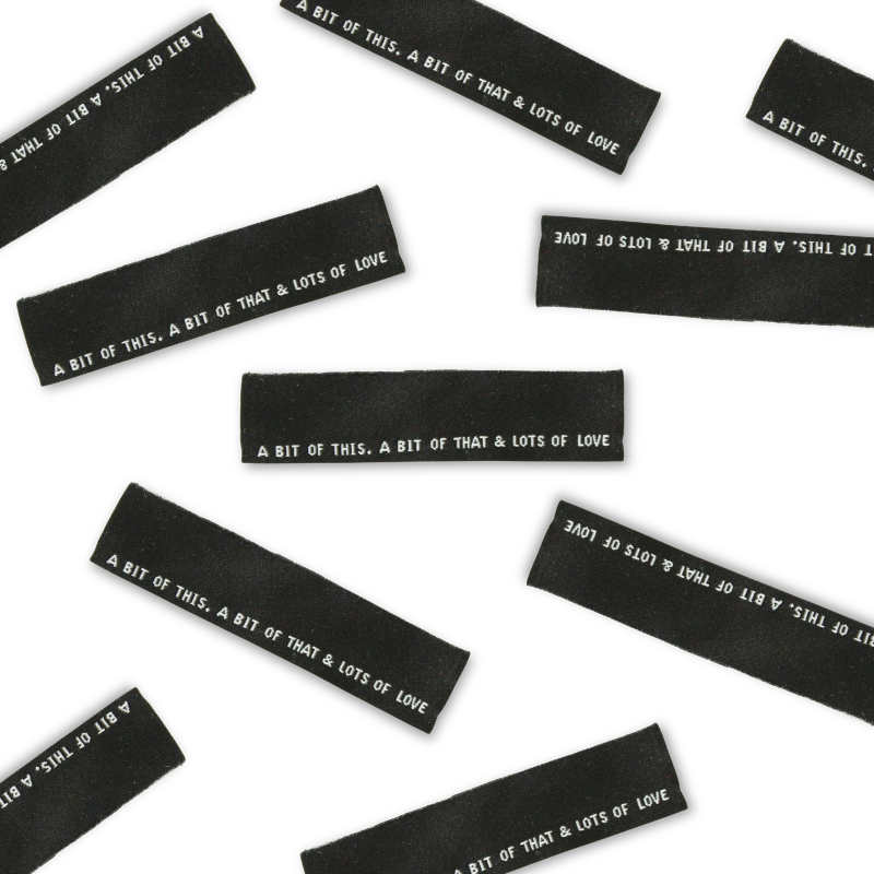 Naailabels "A Little Bit of This" – Geweven Labels voor Kleding, Set van 3
