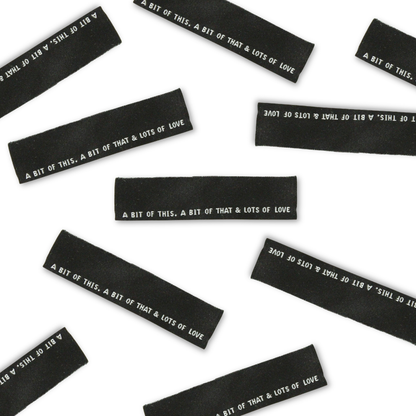 Naailabels "A Little Bit of This" – Geweven Labels voor Kleding, Set van 3