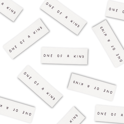 Woven Sew-in Labels "One of a Kind", Pack of 4