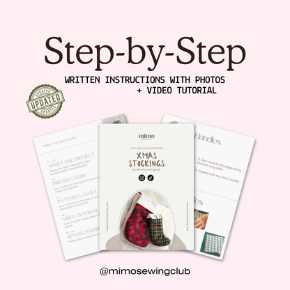 Christmas Stockings Sewing Pattern 🎄 2 Sizes and 2 Cuffs