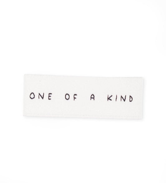 Woven Sew-in Labels "One of a Kind", Pack of 4