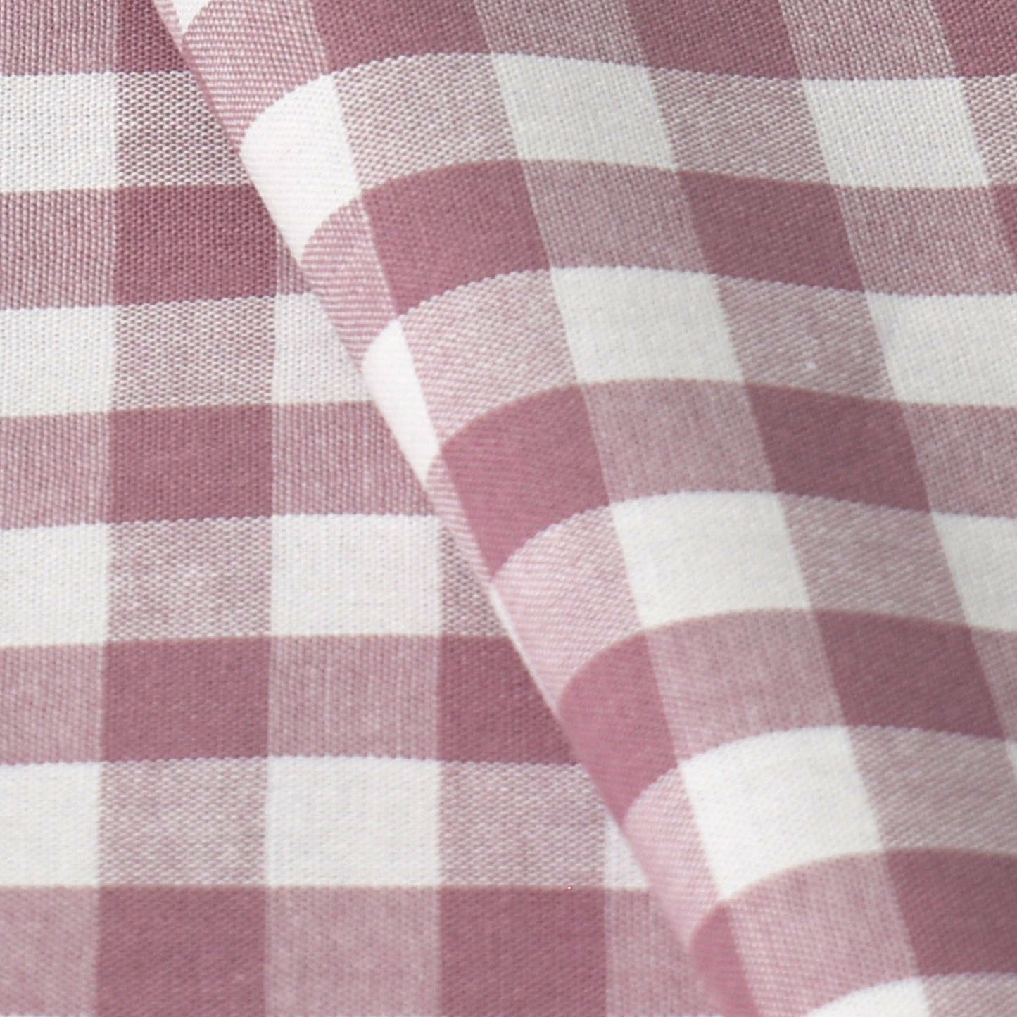Dusty Rose Gingham Check 100% Cotton Poplin Fabric – 110gsm